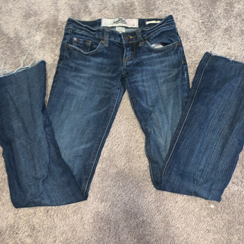 garage low waisted flared jeans